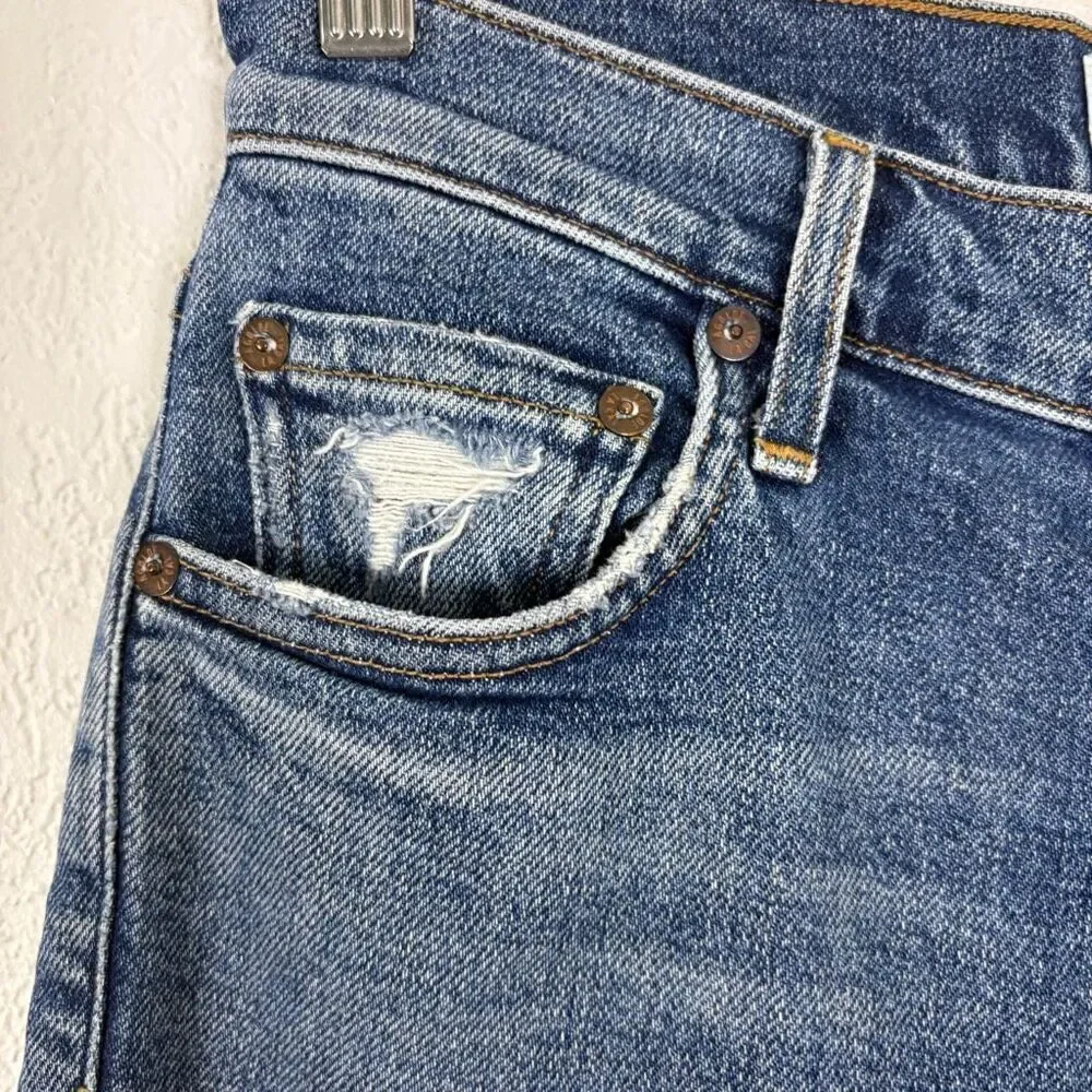 Agolde High Waisted Skinny Ankle Jeans Hidden‎ Button Fly Size 27